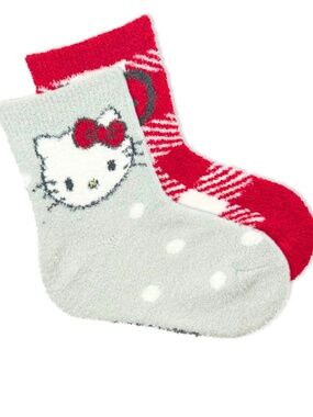 Hello Kitty Girls 2 PK Socks Size M/L NWT